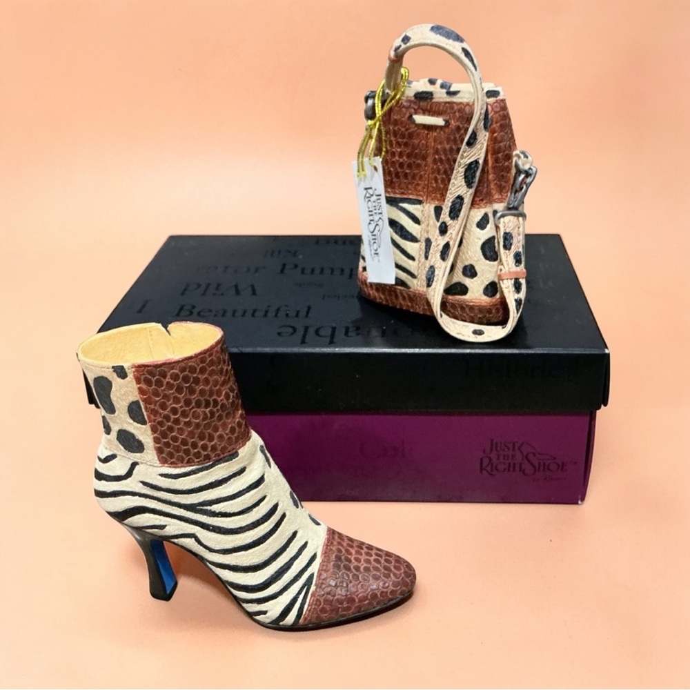 Just The Right Shoe “You Animal You” Shoe and Purse.